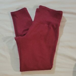Jockey Maroon Leggings, Size M